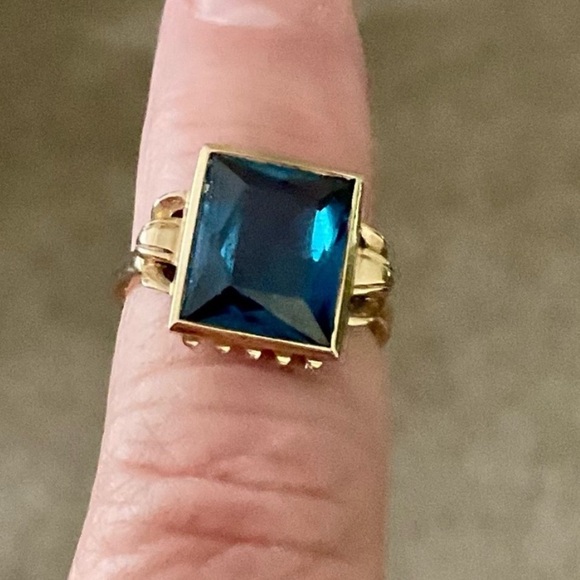 10k London Blue Topaz Yellow Gold Ring - Picture 5 of 12